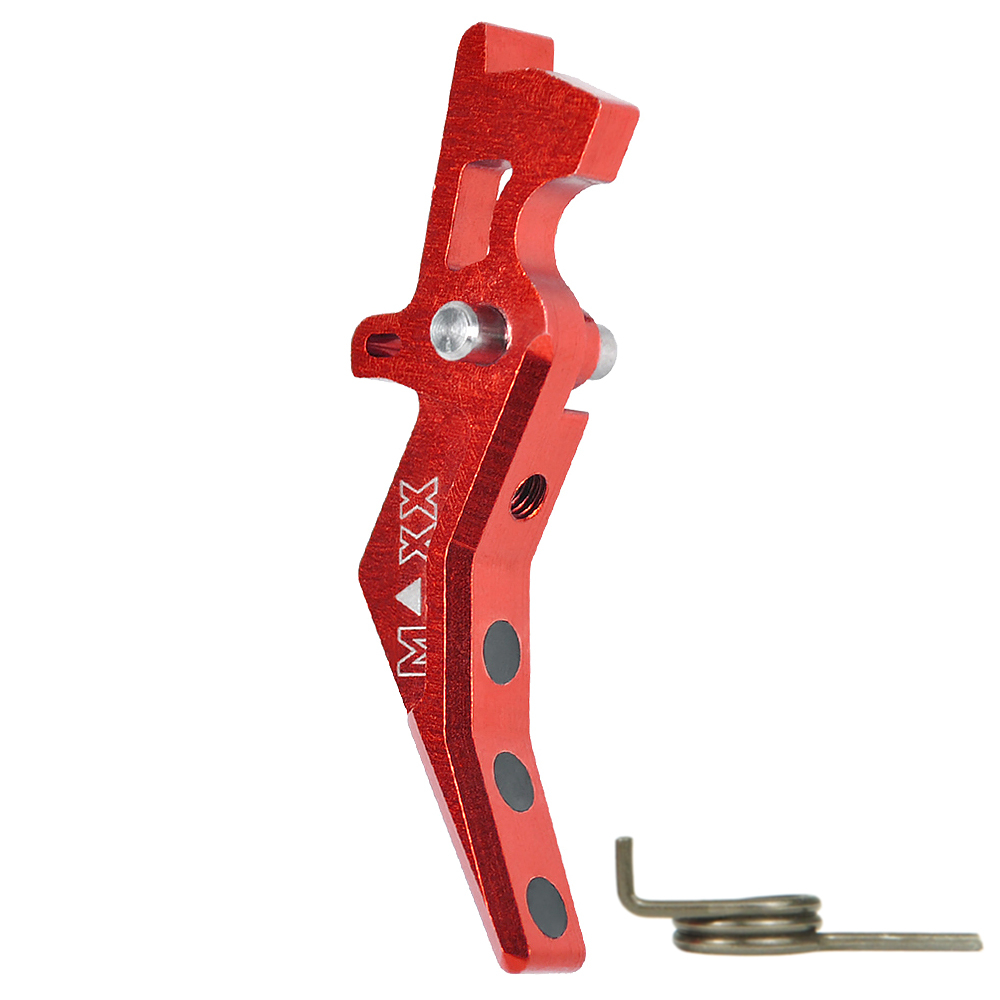 CNC Aluminum Advanced Trigger (Style B) (Red) for M16 AEG Series OD-A-MX-TRG001SBR asgbox.pl CNC Aluminum Advanced Trigger (Style B) (Red) for M16 AEG Series - obrazek 2