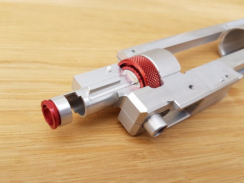 CNC Split gearbox v.2 with int. Hop Up Chamber - QSC 8mm OD-A-6576 asgbox.pl CNC Split gearbox v.2 with int. Hop Up Chamber - QSC 8mm - obrazek 3