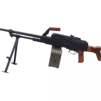 A a K PKM Machine Gun - Black/Dark Wood