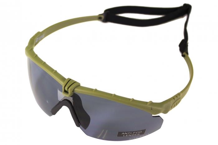 NUPROL Safety Glasses BATTLE PRO'S (with Insert), Smoked Lens - Green OD-A-NUPROL043-ODSM asgbox.pl NUPROL Safety Glasses BATTLE PRO'S (with Insert), Smoked Lens - Green
