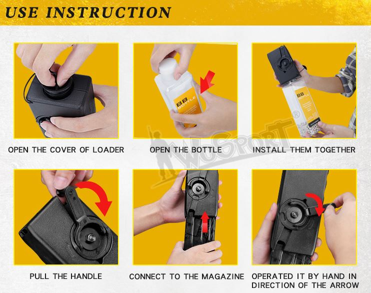 WST Lever Bottle Speedloader, 500 plus 2500 BBs - MC OD-A-WOSP80-MC asgbox.pl WST Lever Bottle Speedloader, 500 plus 2500 BBs - MC - obrazek 5