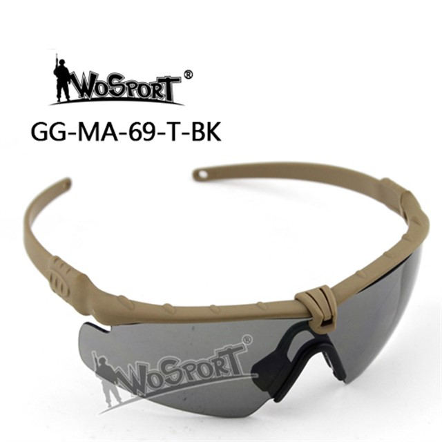 Shooting Safety Goggles MA-69, TAN, Dark OD-A-WOSP144-TANBK asgbox.pl Shooting Safety Goggles MA-69, TAN, Dark
