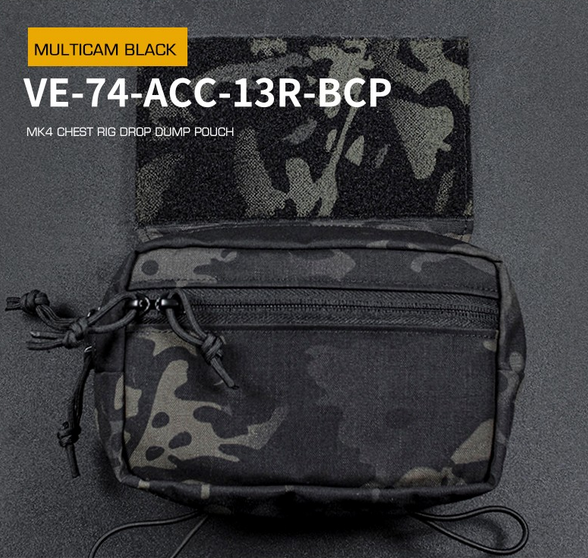 MK4 Chest Rig Drop Dump Pouch - MC Black OD-A-WOSP173-BMC asgbox.pl MK4 Chest Rig Drop Dump Pouch - MC Black