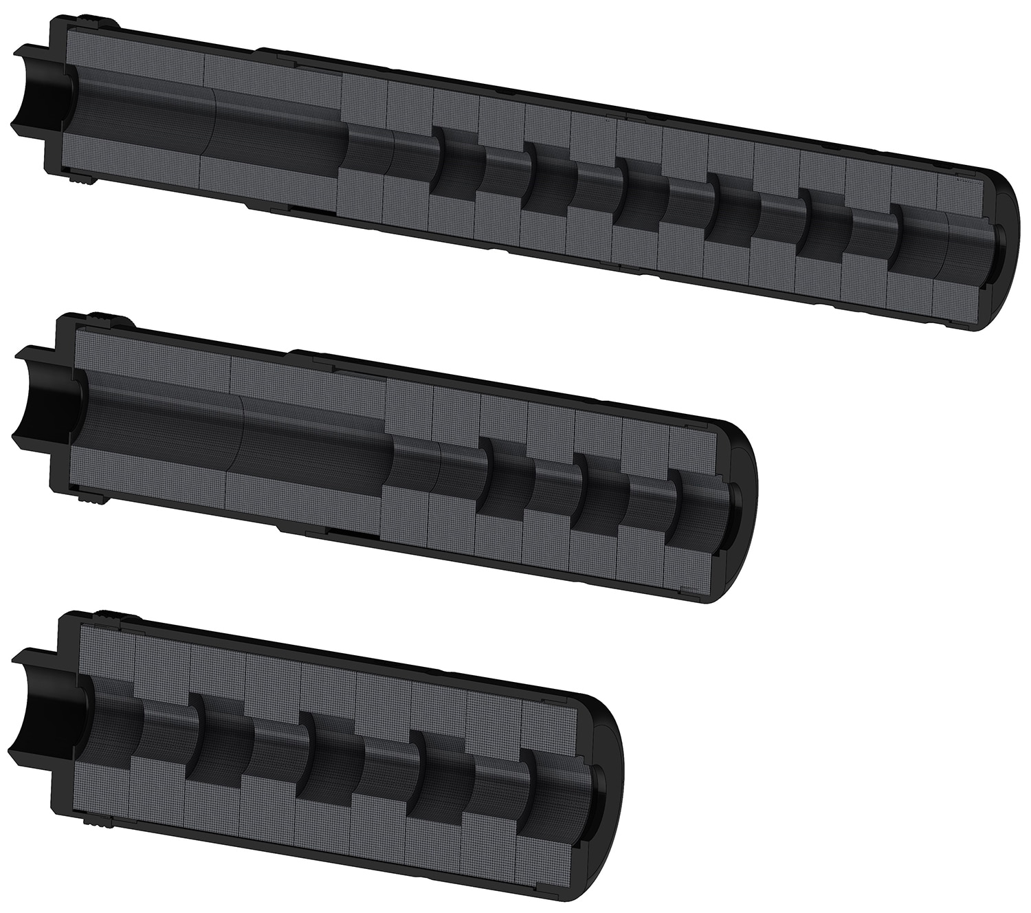 Novritsch Modular Mock Suppressor V1 (225-105x36 mm) - Black OD-A-NOVRITSCH98 asgbox.pl Novritsch Modular Mock Suppressor V1 (225-105x36 mm) - Black - obrazek 3