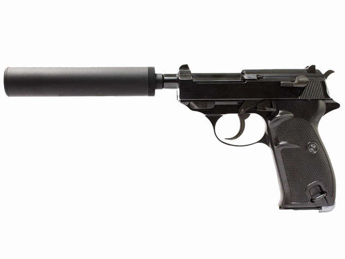 WE GBB Pistol P38K (P010S) with Silencer - Black OD-A-WE00264 asgbox.pl WE GBB Pistol P38K (P010S) with Silencer - Black - obrazek 5