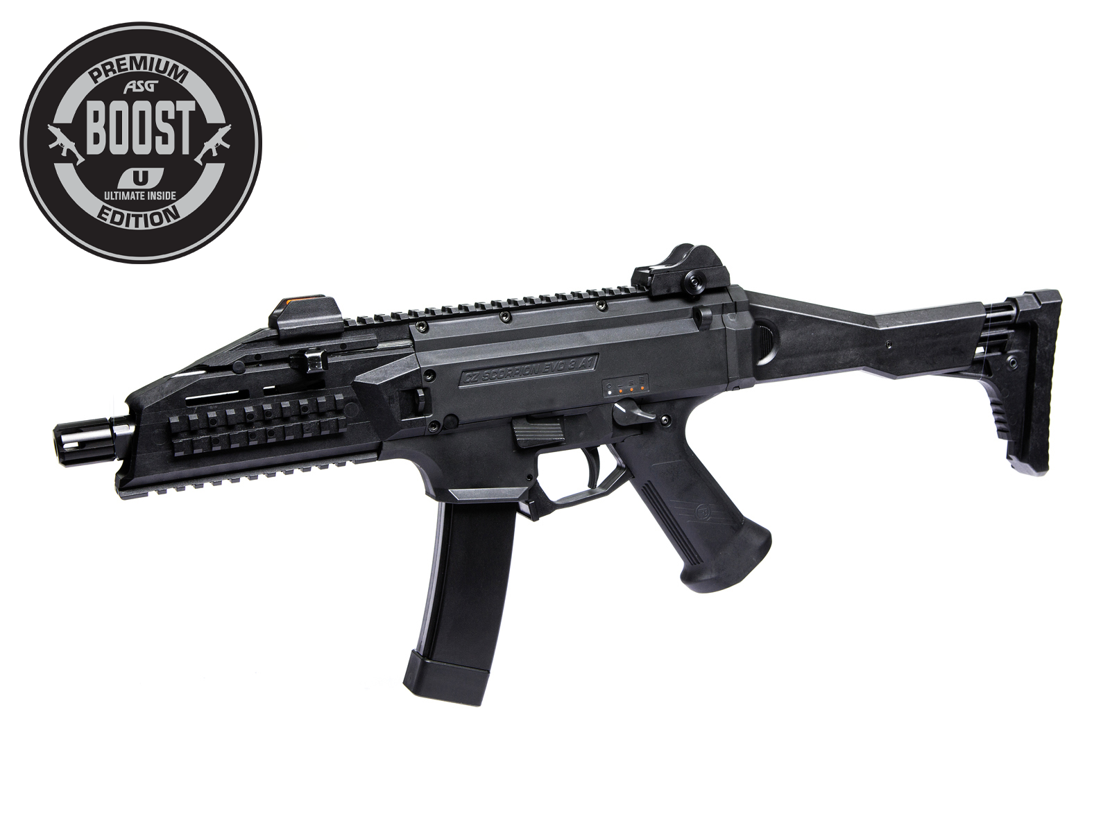 ASG CZ Scorpion EVO 3 A1 Ultimate BOOST - Black OD-A-ASG326 asgbox.pl ASG CZ Scorpion EVO 3 A1 Ultimate BOOST - Black