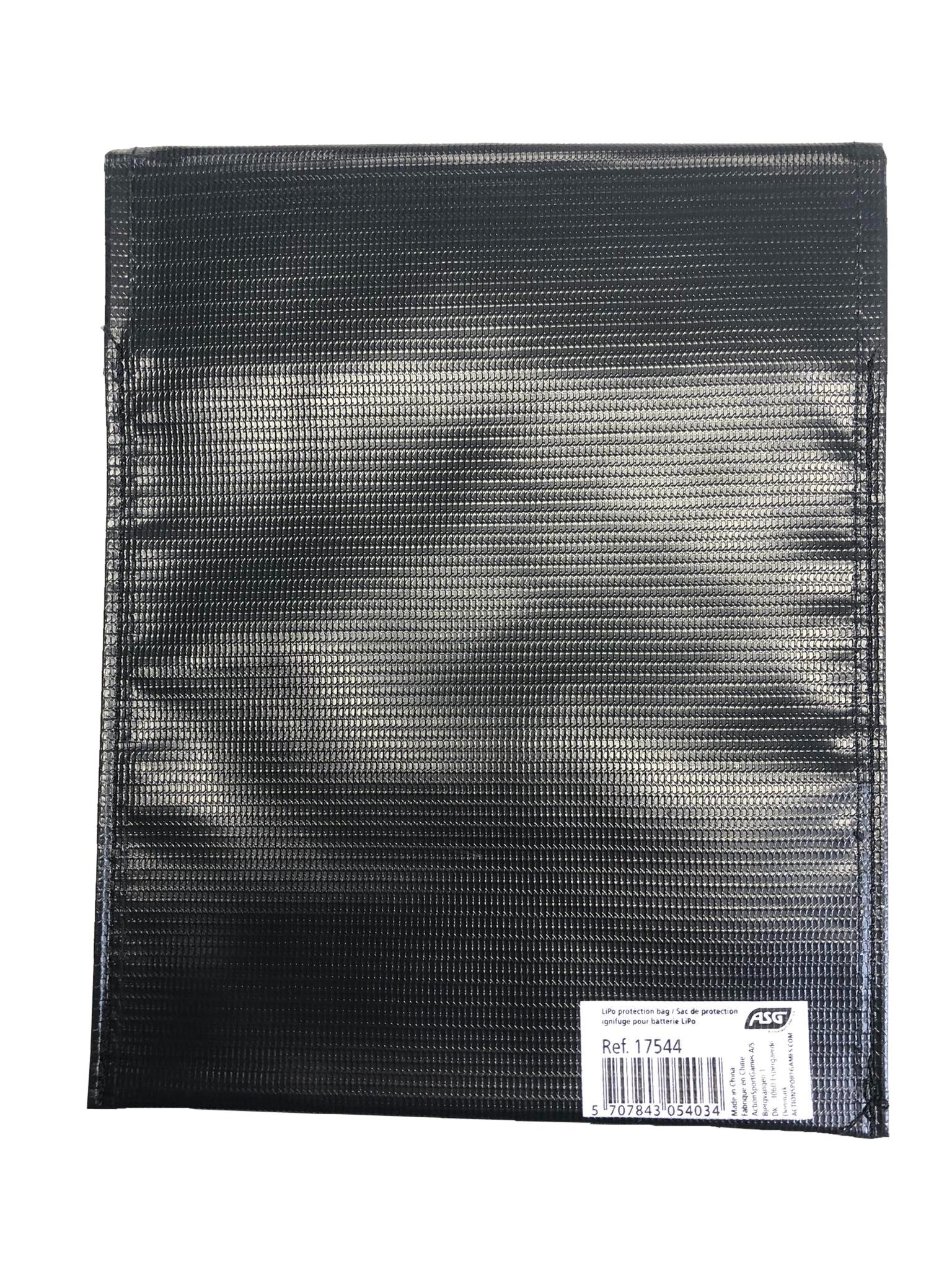 ASG Protective Non-Flammable Bag for Batteries, 21x18 cm - Black OD-A-ASG228 asgbox.pl ASG Protective Non-Flammable Bag for Batteries, 21x18 cm - Black - obrazek 2
