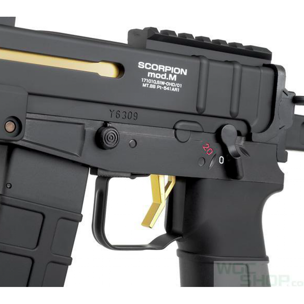 TM Electric AEP Submachine Gun Scorpion Mod.M - Black/Gold OD-A-EM00082 asgbox.pl TM Electric AEP Submachine Gun Scorpion Mod.M - Black/Gold - obrazek 5