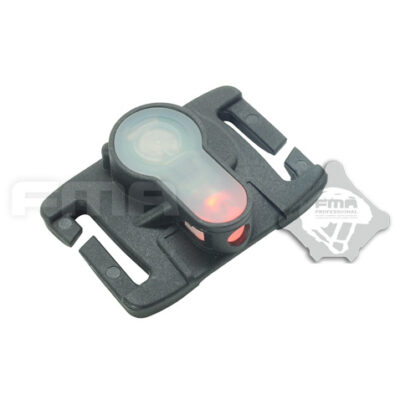 FMA MOLLE System Strobe Light Dark Earth, Black Case - Red
