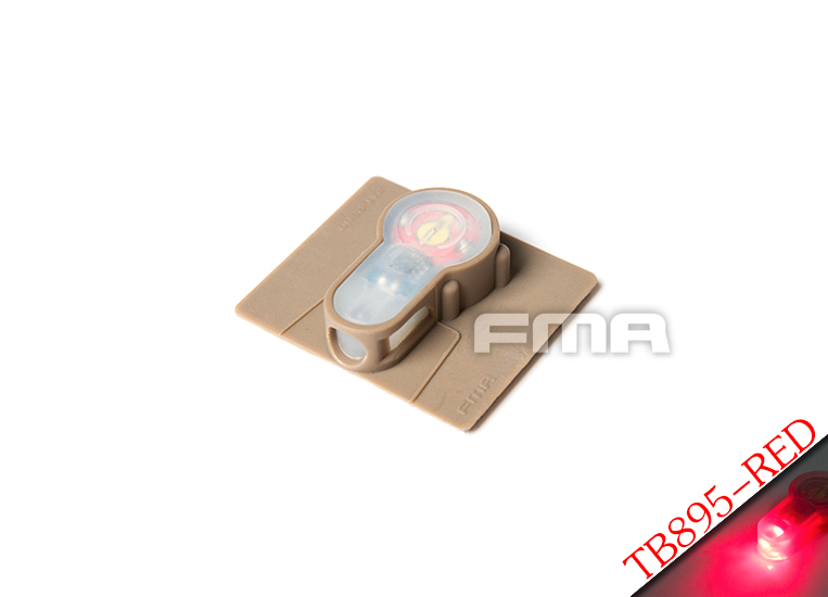 FMA VELCRO System Strobe Light, Tan Case - Red OD-A-TB895-RED asgbox.pl FMA VELCRO System Strobe Light, Tan Case - Red