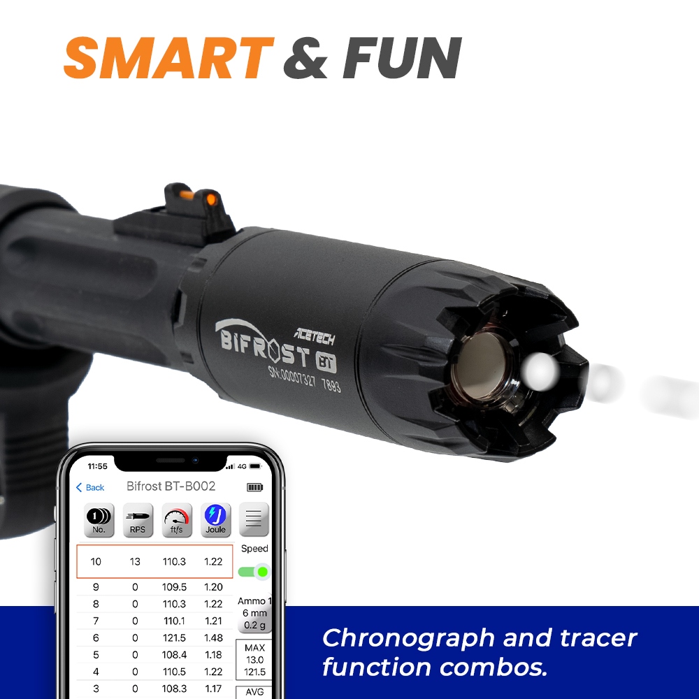 AceTech BIFROST BT (Bluetooth Chrono) Tracer Unit - Black OD-A-PAT0710-B-001 asgbox.pl AceTech BIFROST BT (Bluetooth Chrono) Tracer Unit - Black - obrazek 3