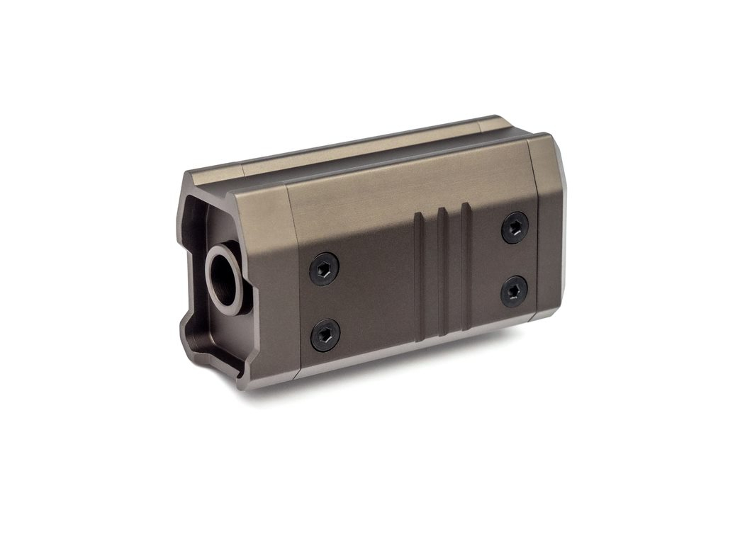 AA CNC Barrel Extension Silencer AAP01 / AAP-01C (70 mm) - Tan OD-A-U01-033-2 asgbox.pl AA CNC Barrel Extension Silencer AAP01 / AAP-01C (70 mm) - Tan