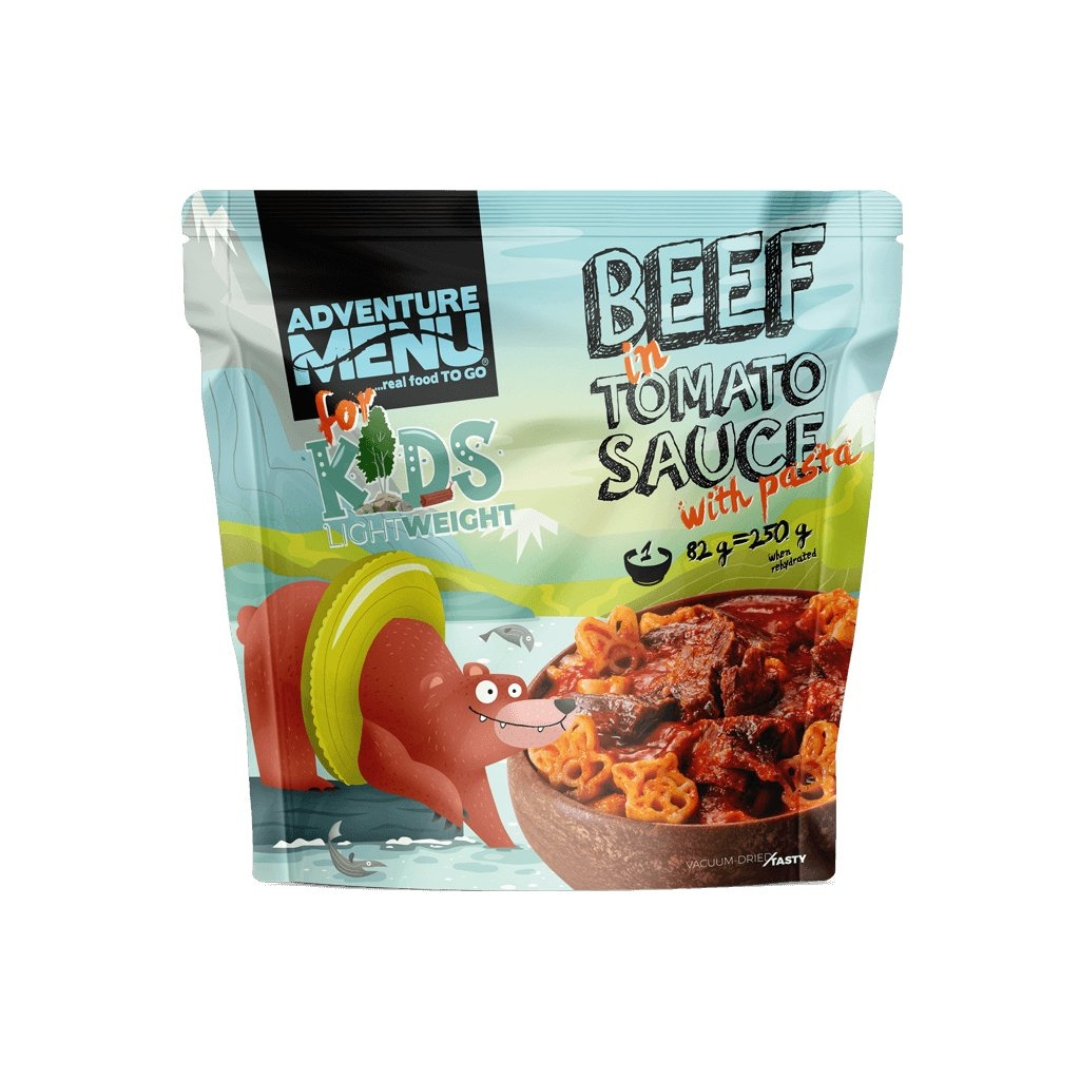 KIDS Lightweight Beef in tomato sauce with pasta 250g OD-A-AM0052 asgbox.pl KIDS Lightweight Beef in tomato sauce with pasta 250g