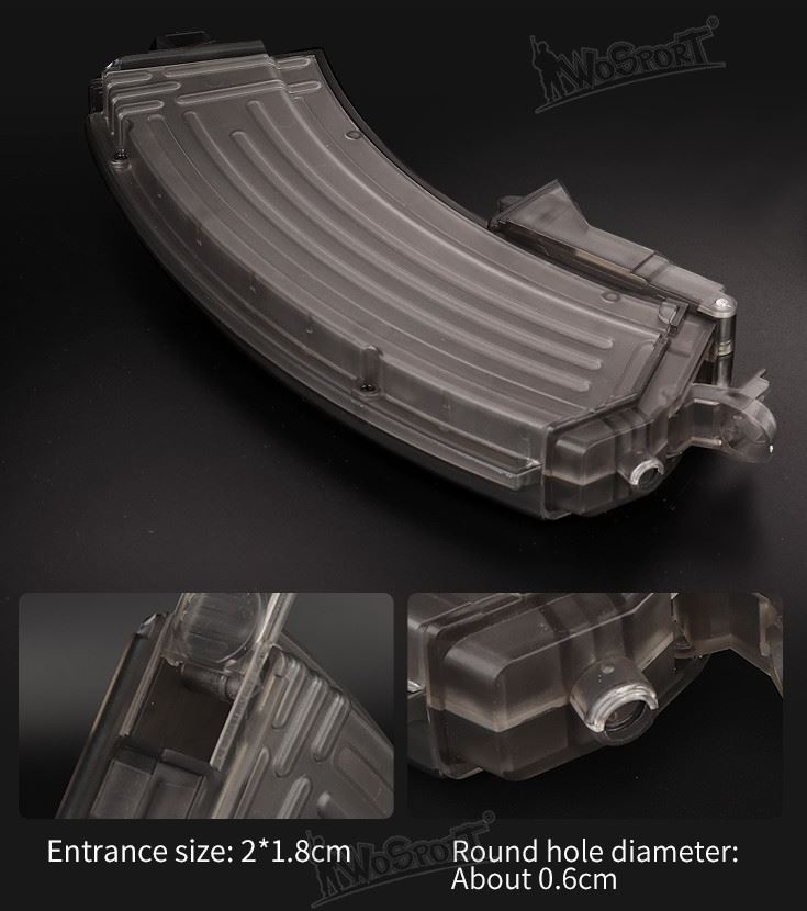 Speedloader type AK, 1000 BBs - Transparent (bright) OD-A-WOSP79-LIM asgbox.pl Speedloader type AK, 1000 BBs - Transparent (bright) - obrazek 5