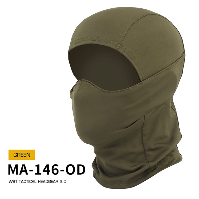 Balaclava with rubber protective mask WST 2.0 - Green OD-A-WOSP184-OD asgbox.pl Balaclava with rubber protective mask WST 2.0 - Green