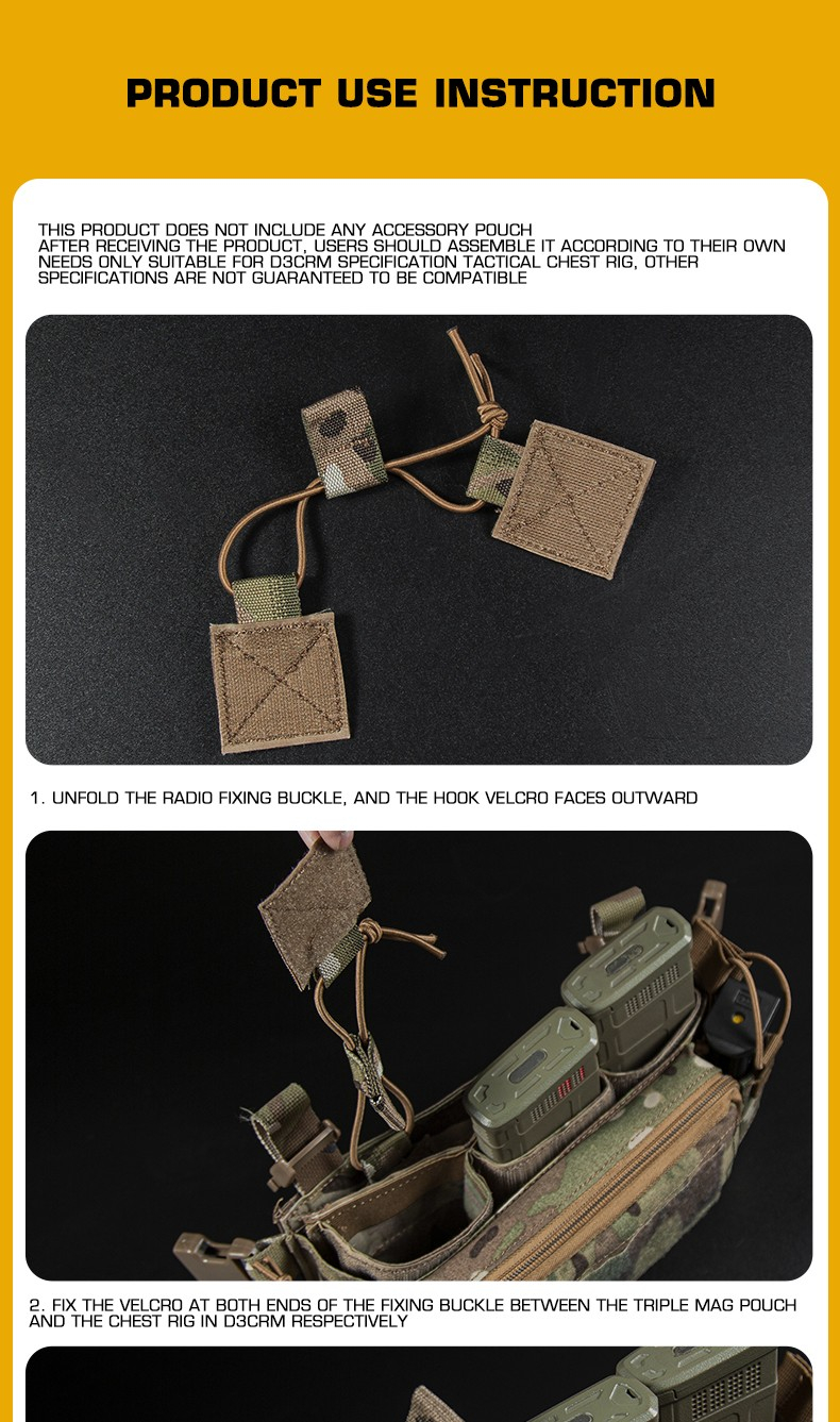 Fastener with velcro for open pouch - Coyote OD-A-WOSP187-COY asgbox.pl Fastener with velcro for open pouch - Coyote - obrazek 4