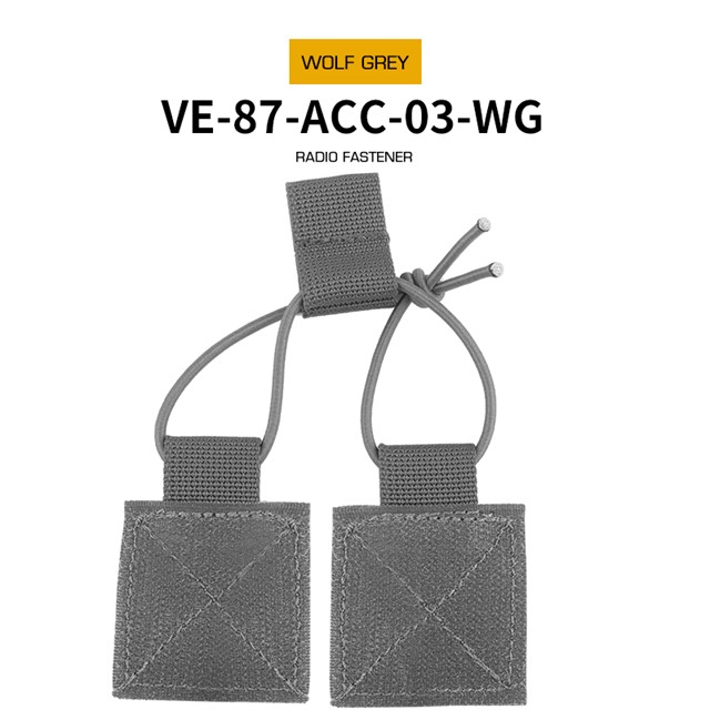 Fastener with velcro for open pouch - Grey OD-A-WOSP187-GR asgbox.pl Fastener with velcro for open pouch - Grey