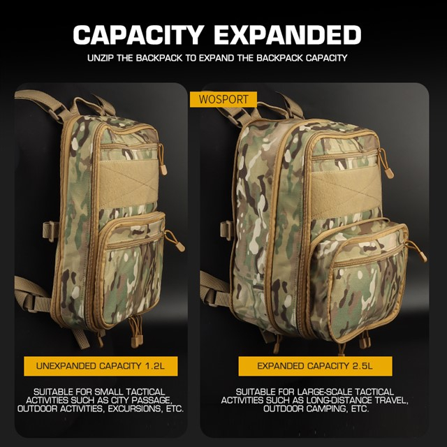 Tactical backpack WST Flat Pack - MC Black OD-A-WOSP175-BMC asgbox.pl Tactical backpack WST Flat Pack - MC Black - obrazek 2