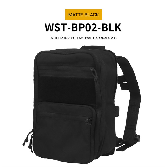 Tactical backpack WST Flat Pack 2.0 - Black OD-A-WOSP189-BK asgbox.pl Tactical backpack WST Flat Pack 2.0 - Black