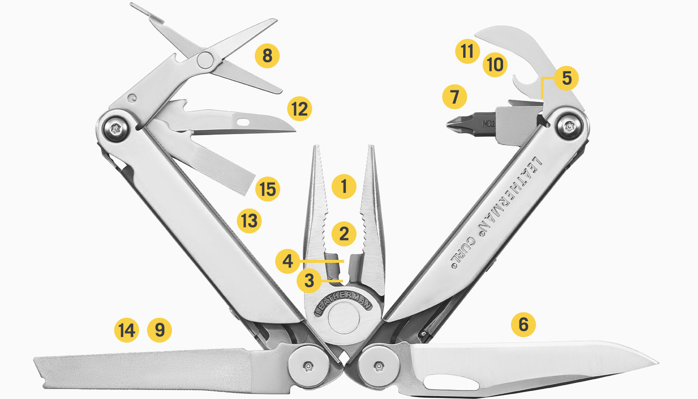 Leatherman Multitool CURL(R) - Silver OD-A-LEATHERMAN056 asgbox.pl Leatherman Multitool CURL(R) - Silver - obrazek 2