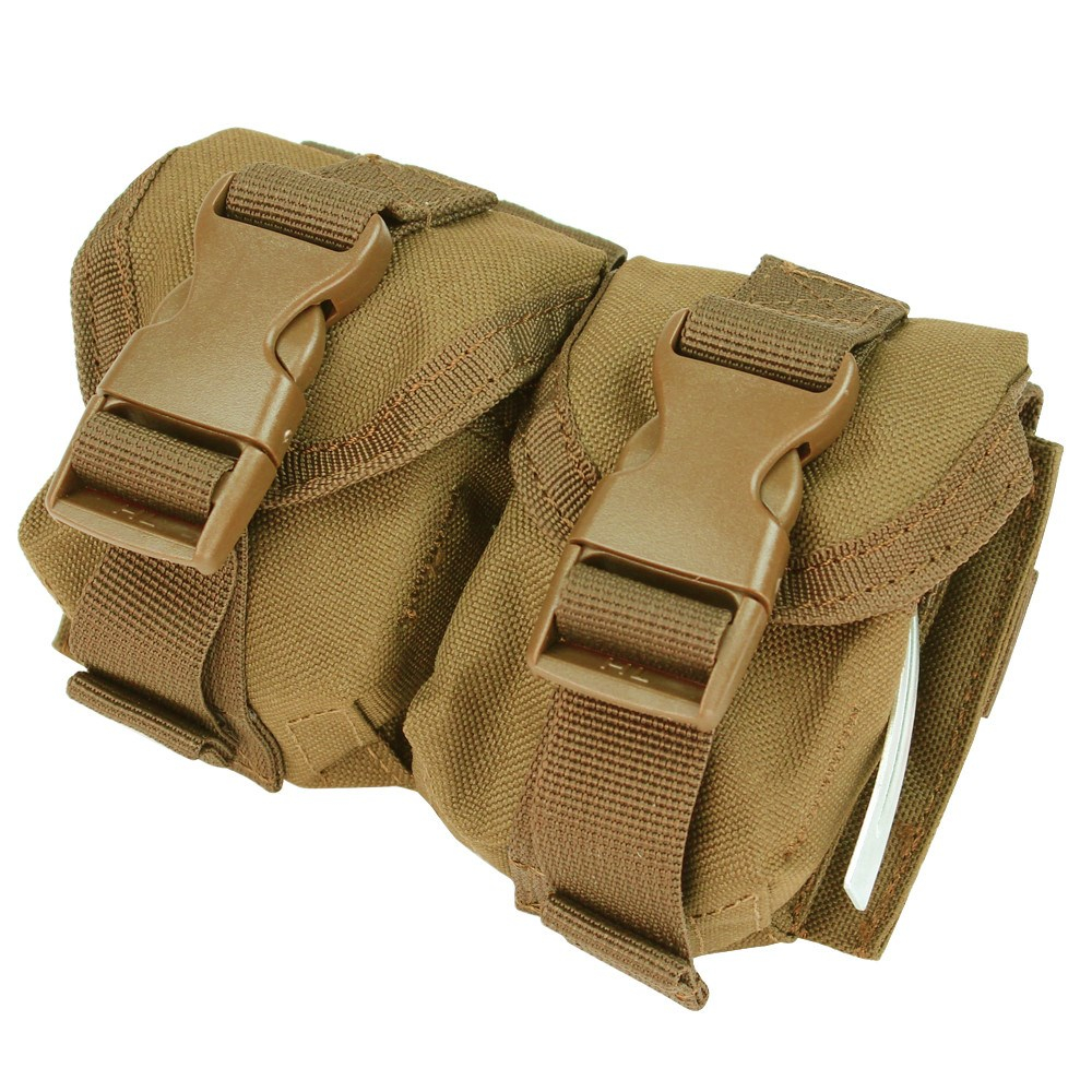 Condor Double Hand Grenades Molle Pouch - Coyote OD-A-CON149-COY asgbox.pl Condor Double Hand Grenades Molle Pouch - Coyote