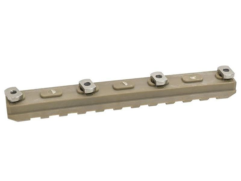 ARES Polymer RIS rail 11 Slot/129 mm for M-LOK (2 pieces) - Tan OD-A-AM-ML-R-006-DE asgbox.pl ARES Polymer RIS rail 11 Slot/129 mm for M-LOK (2 pieces) - Tan - obrazek 2