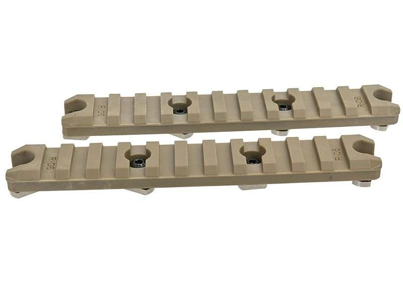 ARES Polymer RIS rail 11 Slot/129 mm for M-LOK (2 pieces) - Tan OD-A-AM-ML-R-006-DE asgbox.pl ARES Polymer RIS rail 11 Slot/129 mm for M-LOK (2 pieces) - Tan