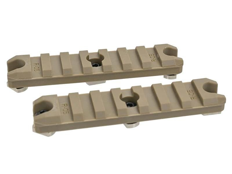 ARES Polymer RIS rail 7 Slot/90 mm for M-LOK (2 pieces) - Tan OD-A-AM-ML-R-005-DE asgbox.pl ARES Polymer RIS rail 7 Slot/90 mm for M-LOK (2 pieces) - Tan