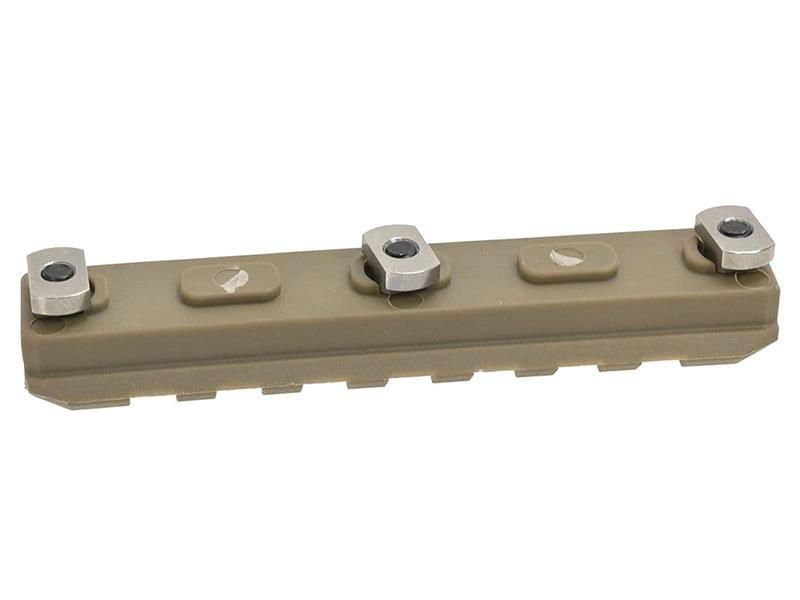 ARES Polymer RIS rail 7 Slot/90 mm for M-LOK (2 pieces) - Tan OD-A-AM-ML-R-005-DE asgbox.pl ARES Polymer RIS rail 7 Slot/90 mm for M-LOK (2 pieces) - Tan - obrazek 2