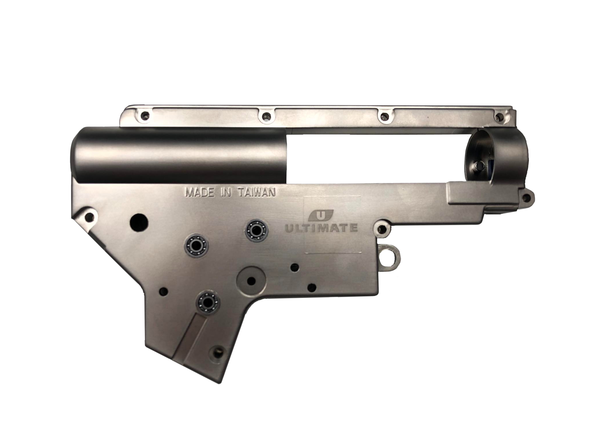 ASG ULTIMATE Reinforced V2 Gearbox Shell, 8mm Ball Bearings - Silver OD-A-ULTIM072 asgbox.pl ASG ULTIMATE Reinforced V2 Gearbox Shell, 8mm Ball Bearings - Silver - obrazek 2