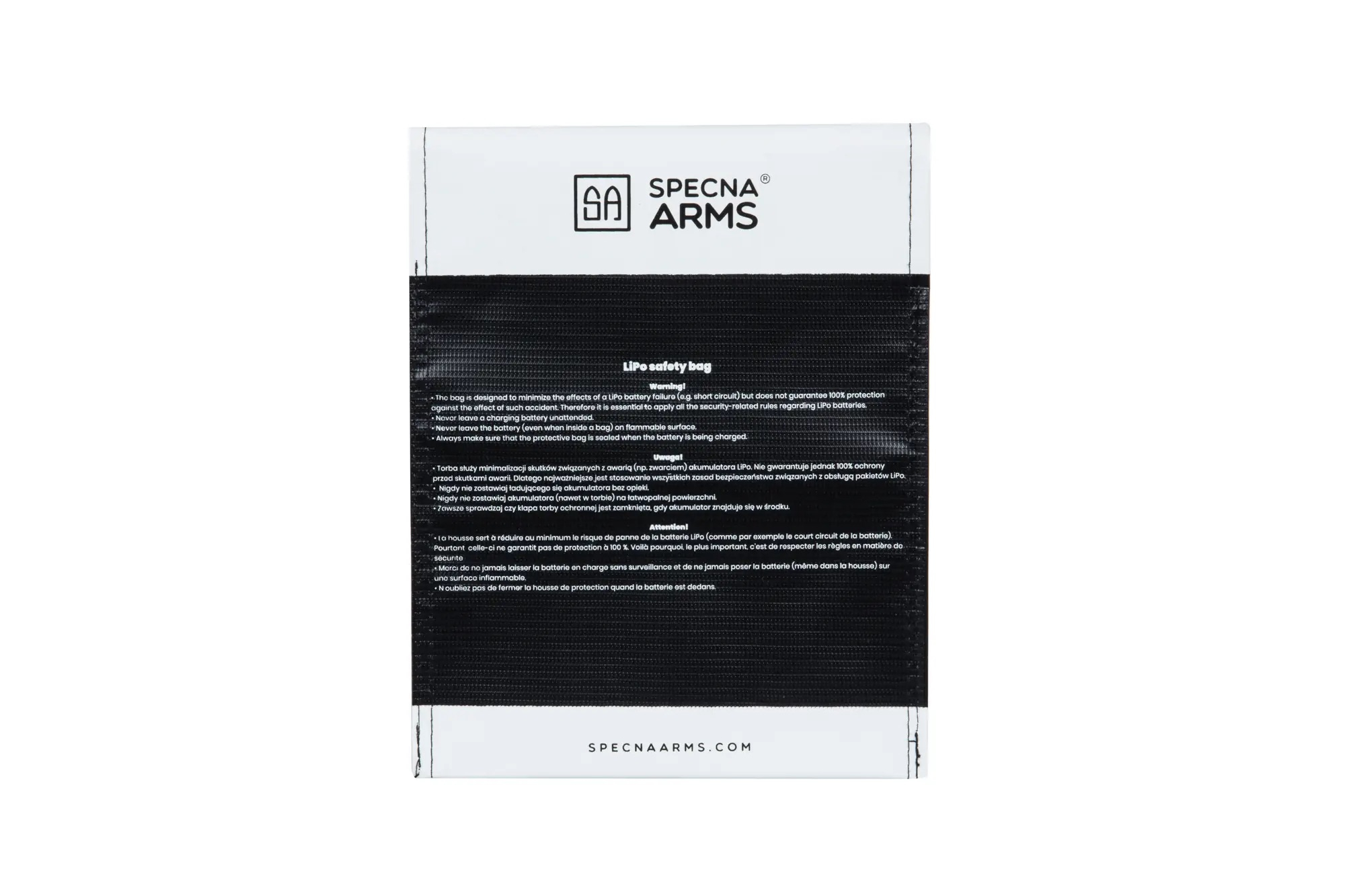 Specna Arms Protective bag for Li-Pol/Li-Ion batteries (18 x 23 cm) OD-A-SPARMS242 asgbox.pl Specna Arms Protective bag for Li-Pol/Li-Ion batteries (18 x 23 cm) - obrazek 4