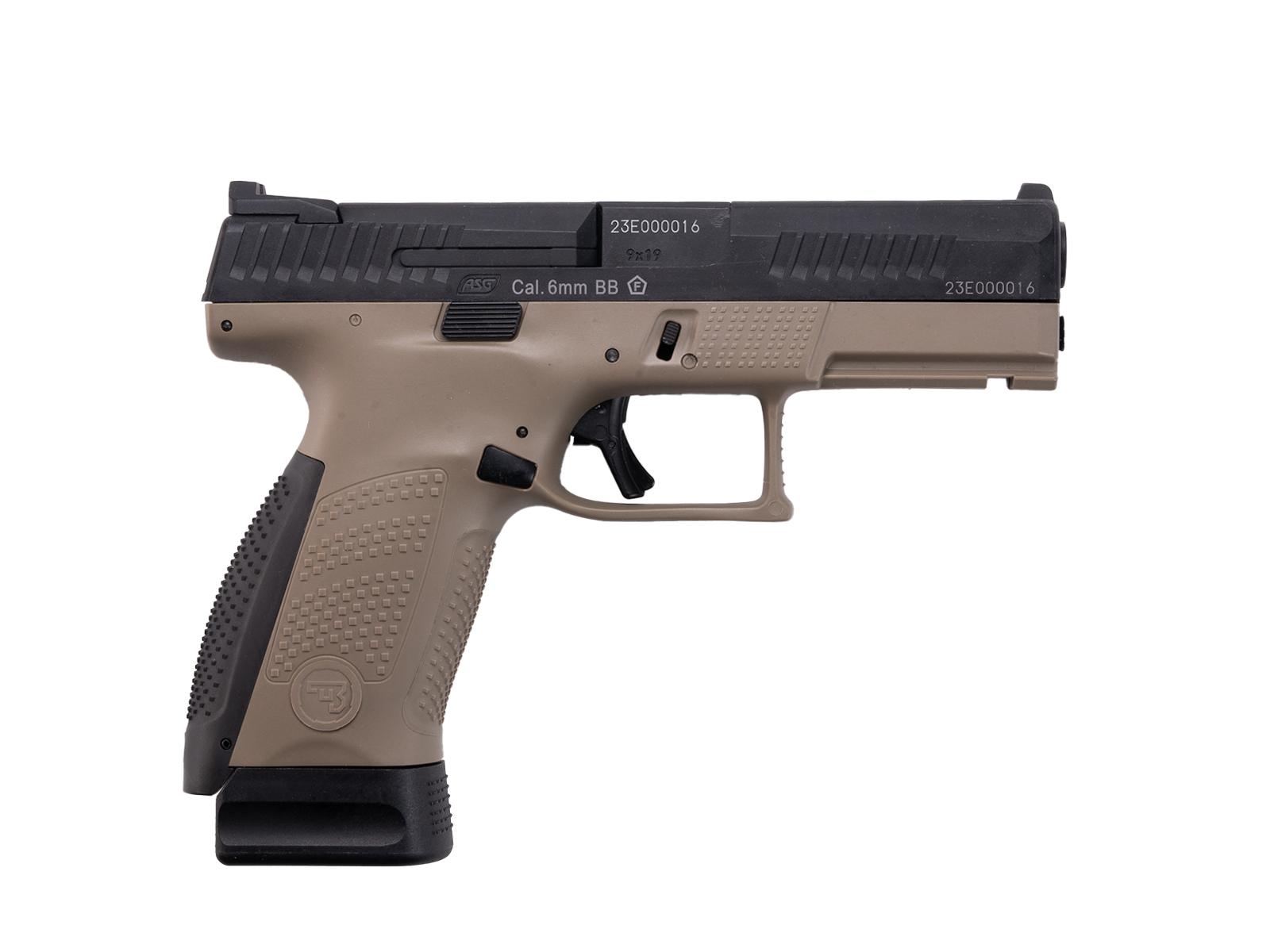 ASG CZ P-10C CO2 Blowback, metal slide - Black/Tan OD-A-ASG349 asgbox.pl ASG CZ P-10C CO2 Blowback, metal slide - Black/Tan - obrazek 2