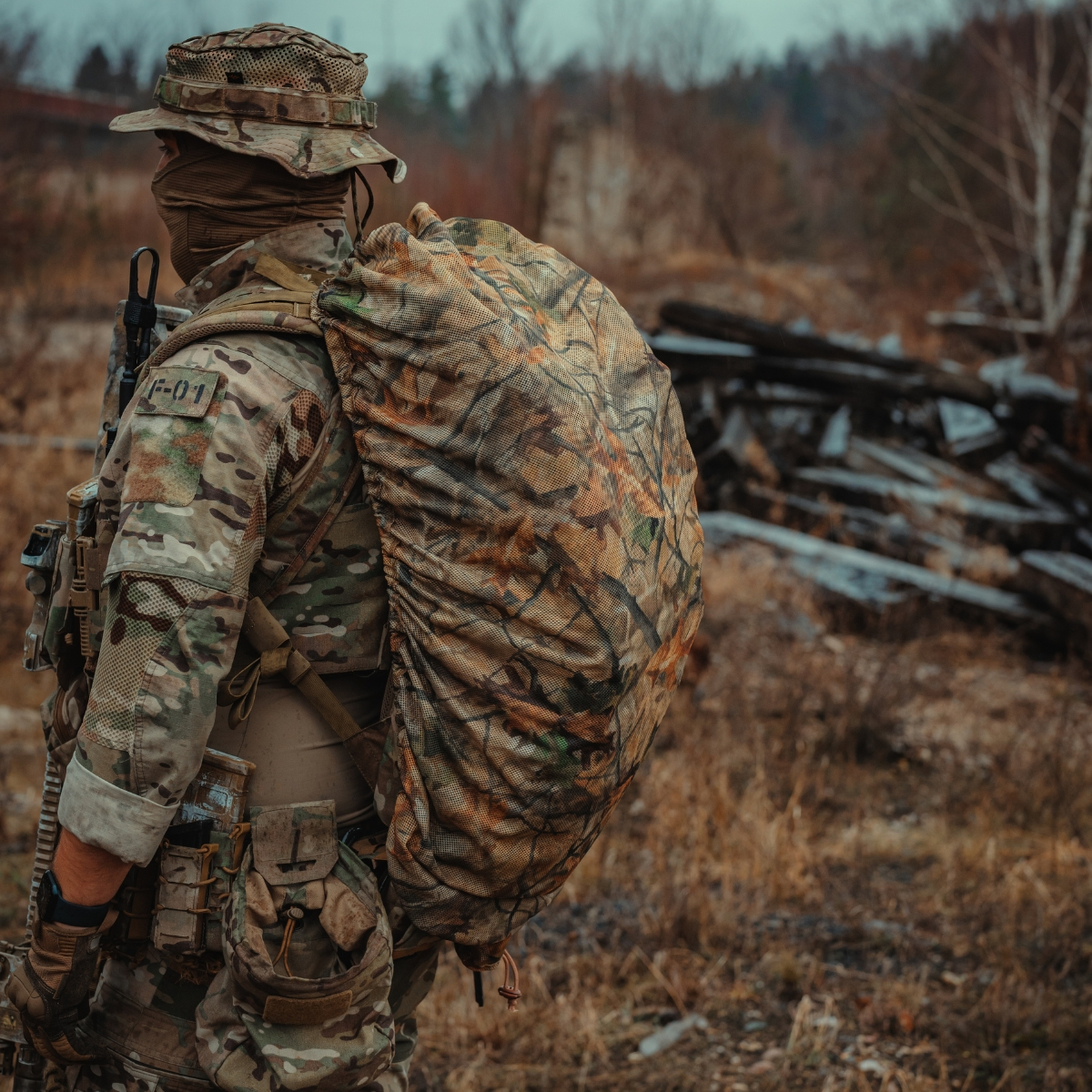 KMCS Pack cover (medium) with 3D leafs - Dark Forest OD-A-KM-Pack-M-DF asgbox.pl KMCS Pack cover (medium) with 3D leafs - Dark Forest - obrazek 2