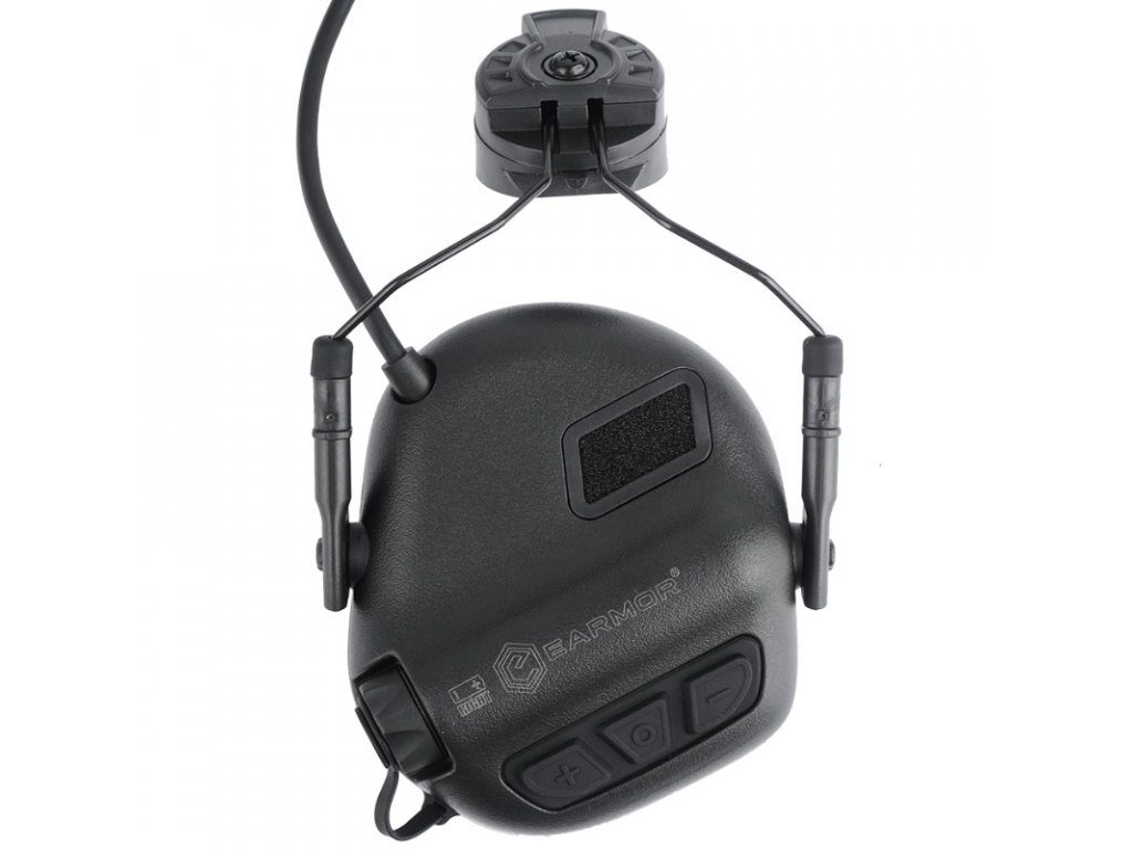 EARMOR M32H PLUS Electronic Tactical Headset, Helmet Mount - Black OD-A-M32H-BK-ARC-PLUS asgbox.pl EARMOR M32H PLUS Electronic Tactical Headset, Helmet Mount - Black - obrazek 2