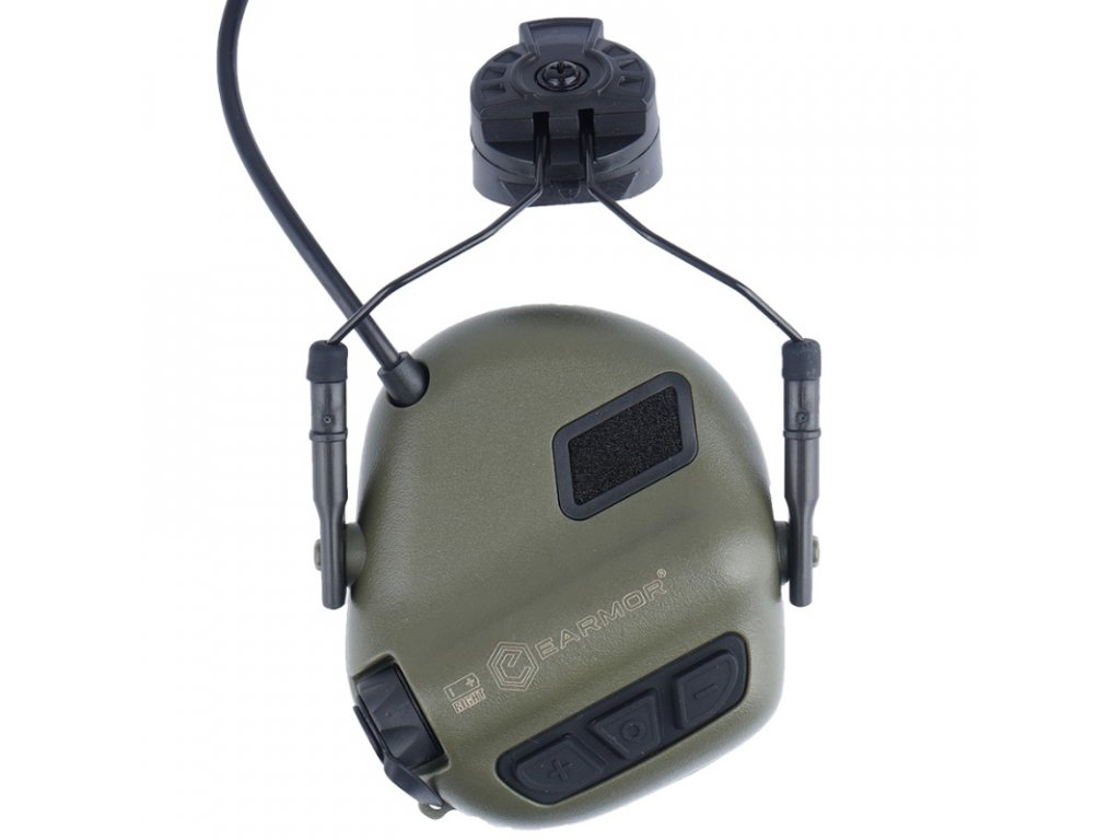 EARMOR M32 PLUS Electronic Tactical Headset, Headband / Helmet Mount - Foliage Green OD-A-M32-FG-PLUS-M11 asgbox.pl EARMOR M32 PLUS Electronic Tactical Headset, Headband / Helmet Mount - Foliage Green - obrazek 3