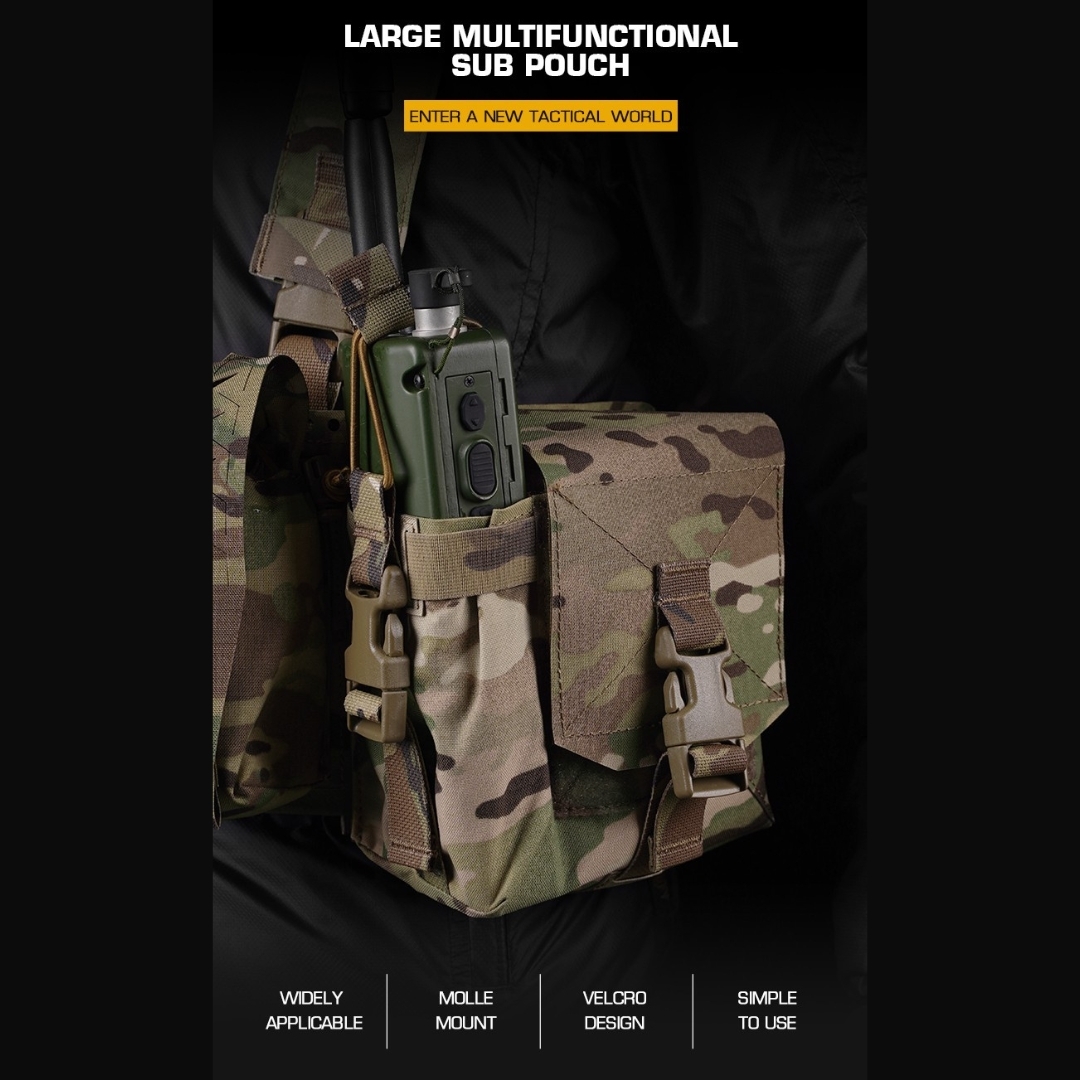 WST Multifunctional Molle Pouch with Radio Pocket, Large - Ranger Green OD-A-WOSP193-RG asgbox.pl WST Multifunctional Molle Pouch with Radio Pocket, Large - Ranger Green - obrazek 2