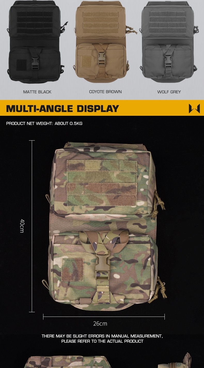 WST Scarab Tactical Molle Backplate - Black OD-A-WOSP217-BK asgbox.pl WST Scarab Tactical Molle Backplate - Black - obrazek 2