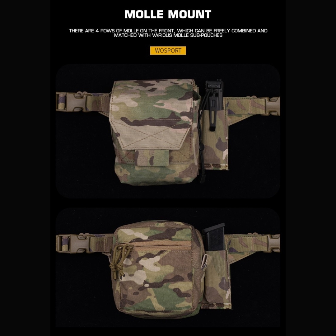 WST Fanny Pack Molle Adapter Panel , Small (4 Rows) - MC OD-A-WOSP197-MC asgbox.pl WST Fanny Pack Molle Adapter Panel , Small (4 Rows) - MC - obrazek 4