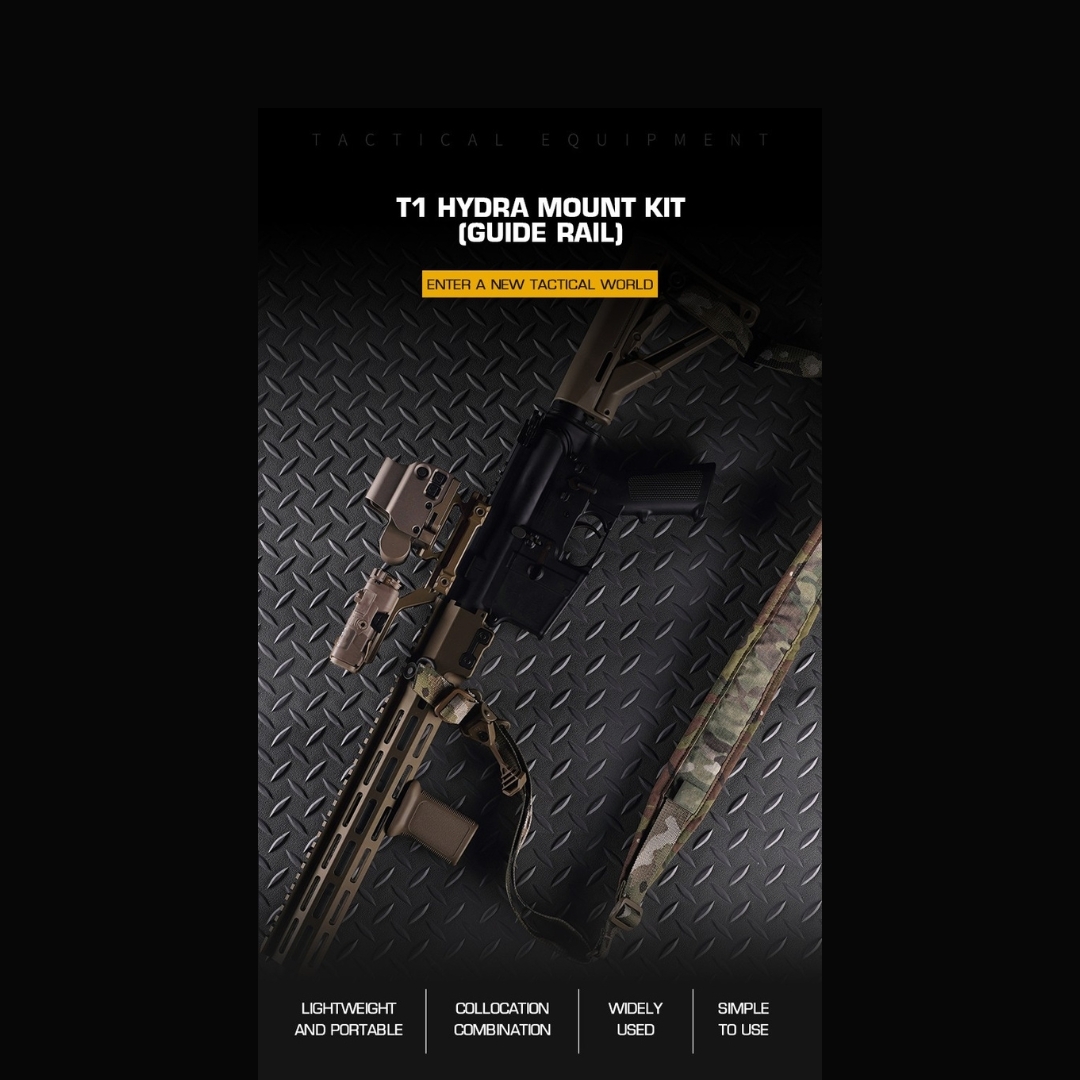 WST T1 HYDRA MOUNT, Low RIS / Guide rail - Black OD-A-WOSP199-BK asgbox.pl WST T1 HYDRA MOUNT, Low RIS / Guide rail - Black - obrazek 2