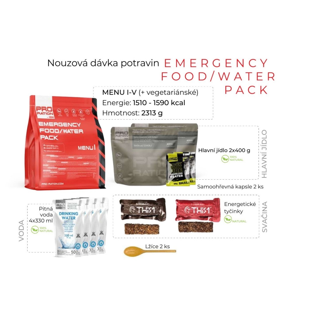 Pro Ration Emergency Food/Water Pack - Vegetarian OD-A-AM0076 asgbox.pl Pro Ration Emergency Food/Water Pack - Vegetarian - obrazek 2