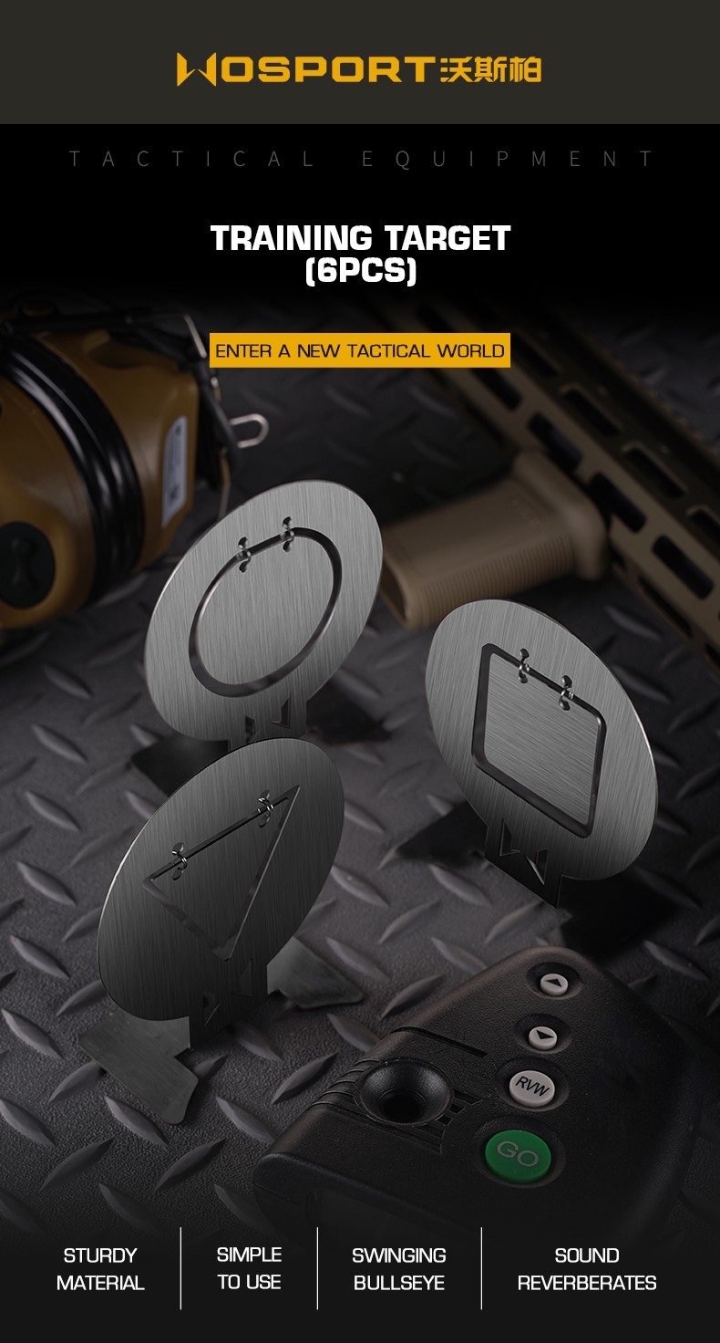 WST Set of Steel Targets 10 x 9 cm, 6 pcs - Silver OD-A-WOSP216 asgbox.pl WST Set of Steel Targets 10 x 9 cm, 6 pcs - Silver - obrazek 2