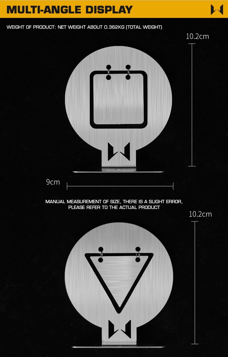 WST Set of Steel Targets 10 x 9 cm, 6 pcs - Silver OD-A-WOSP216 asgbox.pl WST Set of Steel Targets 10 x 9 cm, 6 pcs - Silver - obrazek 3