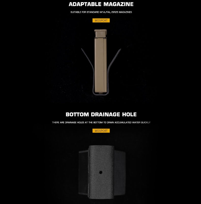 WST Kydex Insert for 7.62 Magazine Pouch, Medium - Black OD-A-WOSP214 asgbox.pl WST Kydex Insert for 7.62 Magazine Pouch, Medium - Black - obrazek 2