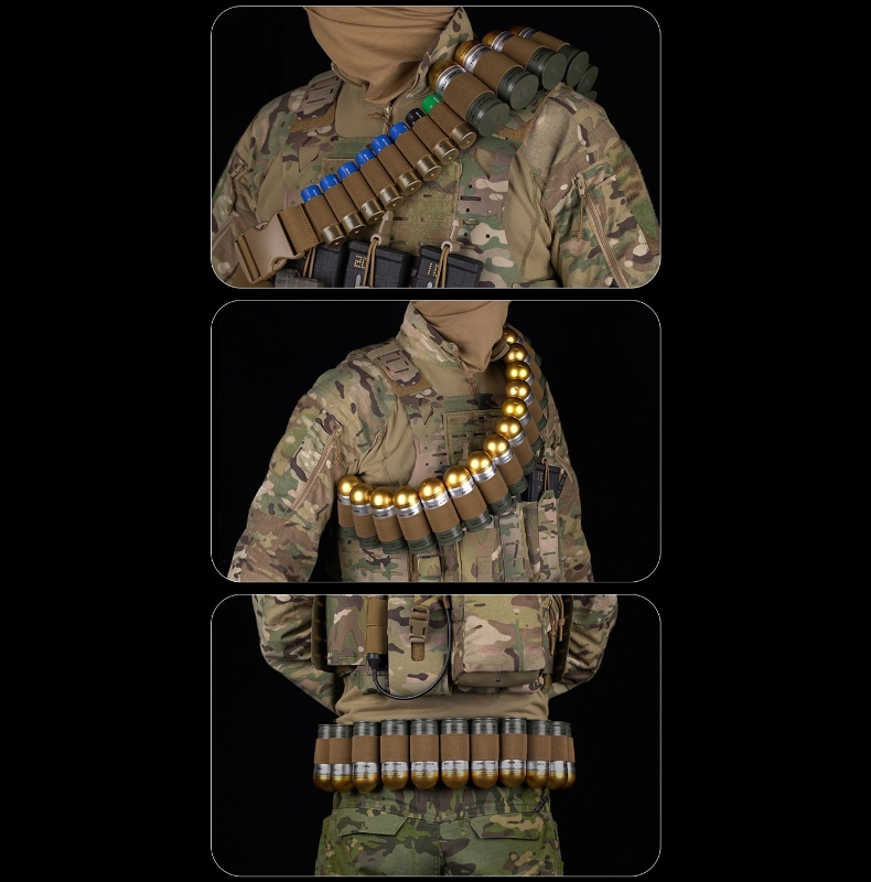WST Bandolier Belt for 16 pcs 40mm Grenade Shell - Coyote OD-A-WOSP212-COY asgbox.pl WST Bandolier Belt for 16 pcs 40mm Grenade Shell - Coyote - obrazek 4