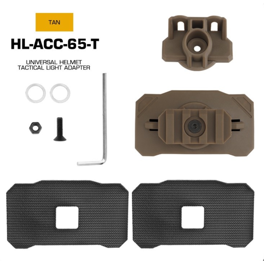 WST Universal Helmet Tactical Light Adapter, Velcro Mount - Tan OD-A-WOSP207-TAN asgbox.pl WST Universal Helmet Tactical Light Adapter, Velcro Mount - Tan