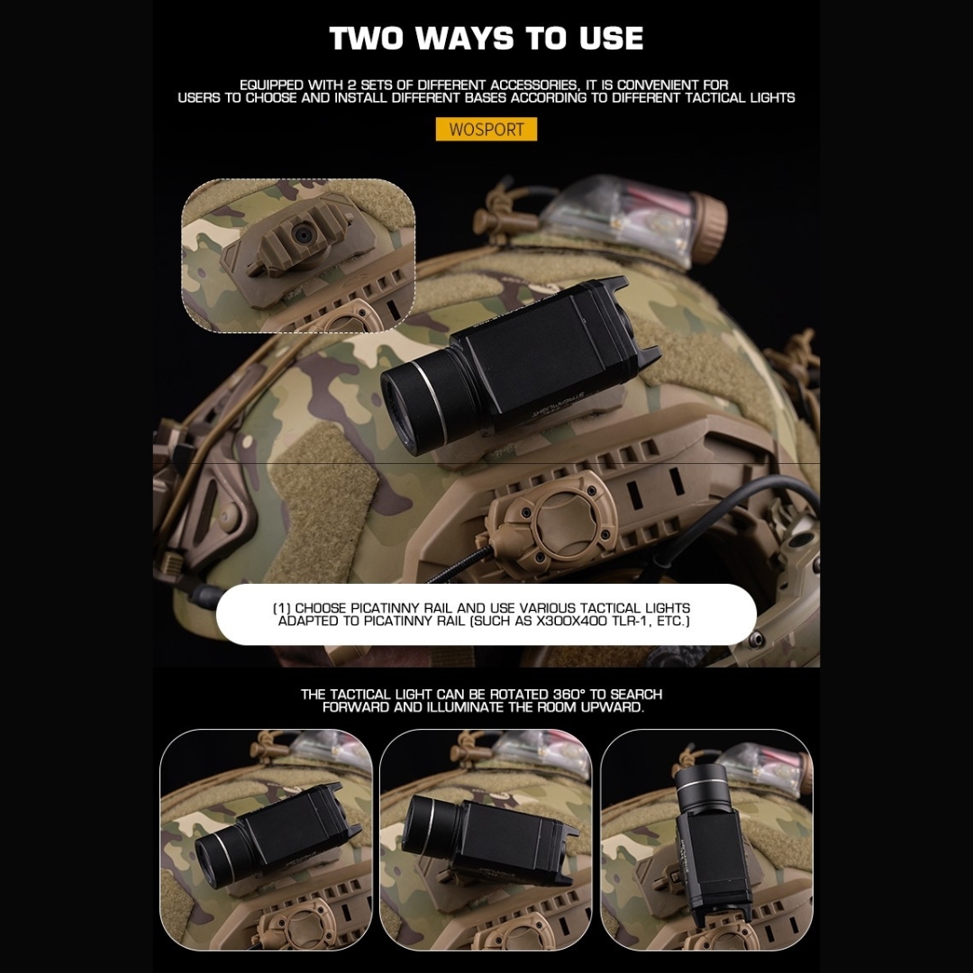 WST Universal Helmet Tactical Light Adapter, Velcro Mount - Tan OD-A-WOSP207-TAN asgbox.pl WST Universal Helmet Tactical Light Adapter, Velcro Mount - Tan - obrazek 4