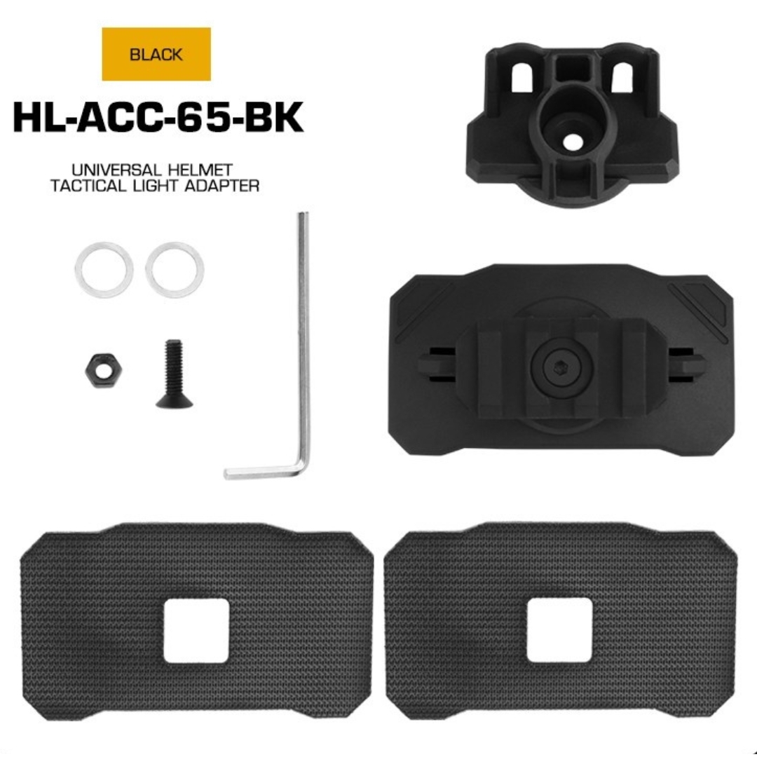 WST Universal Helmet Tactical Light Adapter, Velcro Mount - Black OD-A-WOSP207-BK asgbox.pl WST Universal Helmet Tactical Light Adapter, Velcro Mount - Black