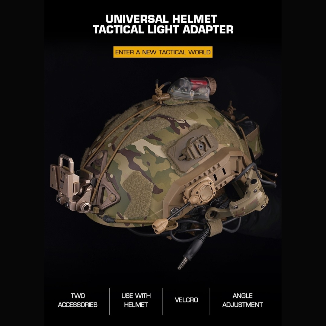 WST Universal Helmet Tactical Light Adapter, Velcro Mount - Black OD-A-WOSP207-BK asgbox.pl WST Universal Helmet Tactical Light Adapter, Velcro Mount - Black - obrazek 2