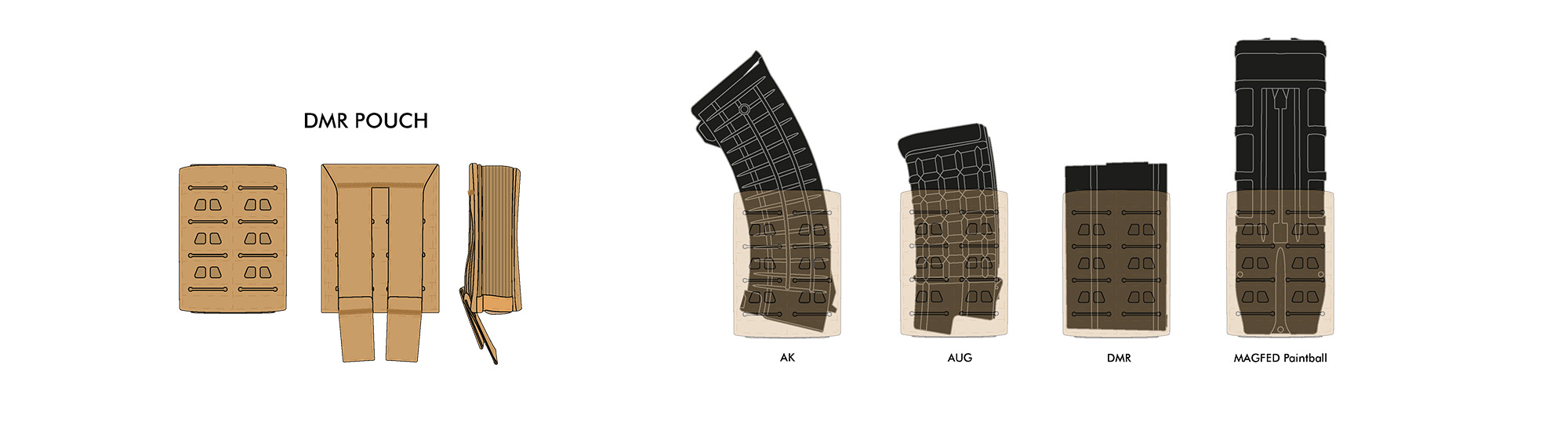 Novritsch Open MOLLE Pouch for DMR Magazine (7.62) - Black OD-A-NOVRITSCH188-BK asgbox.pl Novritsch Open MOLLE Pouch for DMR Magazine (7.62) - Black - obrazek 3