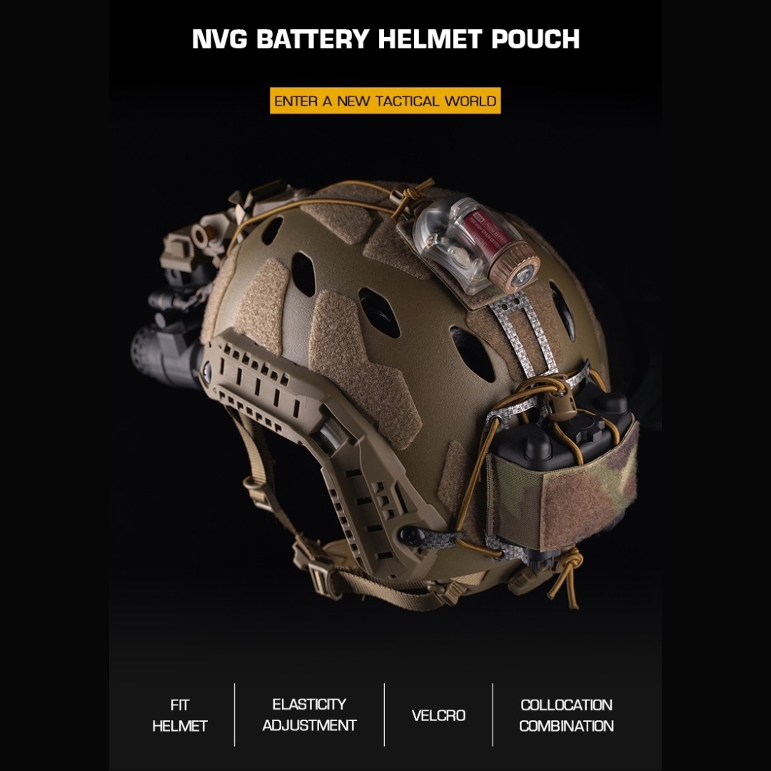 WST NVG Battery Helmet Pouch, Velcro Mount - Coyote OD-A-WOSP209-COY asgbox.pl WST NVG Battery Helmet Pouch, Velcro Mount - Coyote - obrazek 2